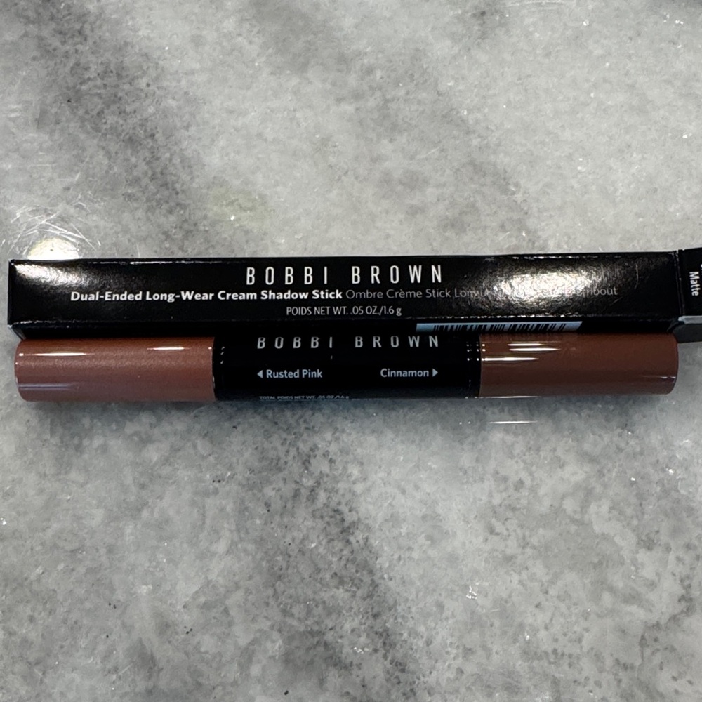 Bobbi Brown Dual-Ended Long-Wear Cream Shadow Stick in Rusted Pink and Cinnamon